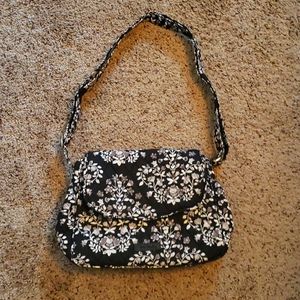 Like New Vera Bradley Black and White Crossbody